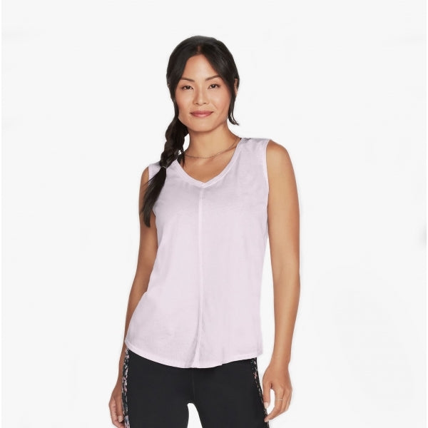 Skechers W1TT128/PRLV DIAMOND WASH HATHA V-NECK TANK Orchid Hush