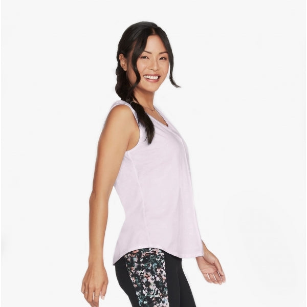 Skechers W1TT128/PRLV DIAMOND WASH HATHA V-NECK TANK Orchid Hush