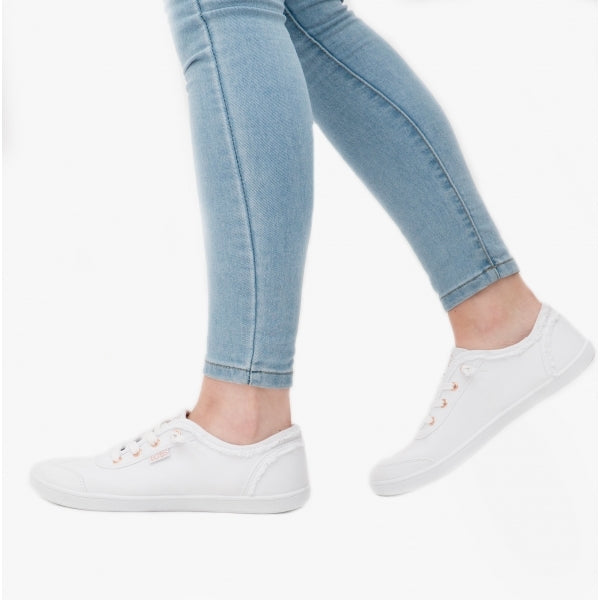 Skechers 33492/WHT BOBS B CUTE Womens Canvas Slip On Trainers White