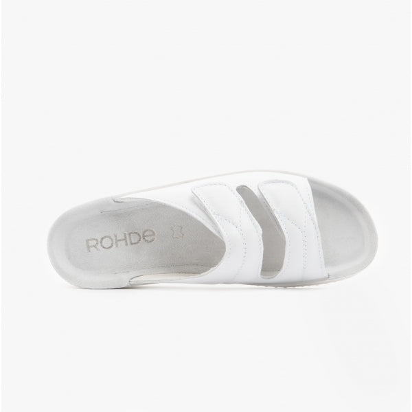 Rohde 1940 Womens Leather Mule Sandals White