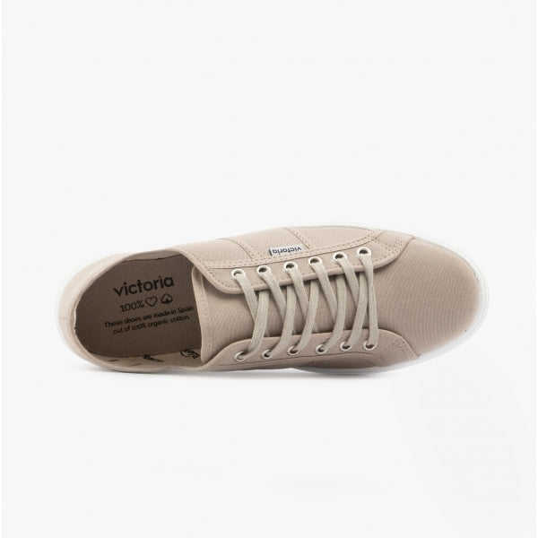 Victoria BARCELONA Womens Platform Canvas Trainers Beige