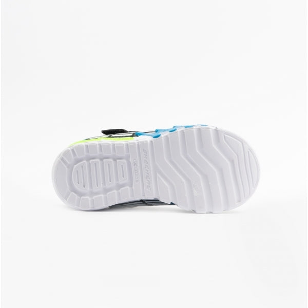 Skechers 400135N/BBLM FLEX-GLOW ELITE Boys Trainers Black/Lime
