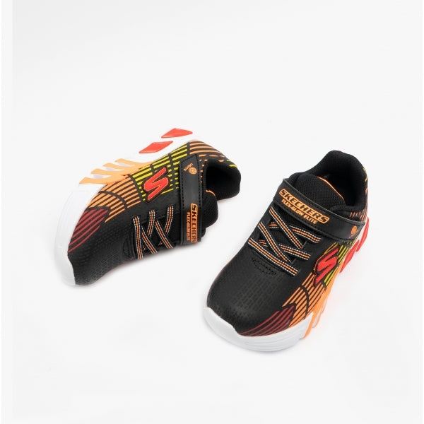 Skechers 400135N/BKMT FLEX-GLOW ELITE Boys Trainers Black/Multi