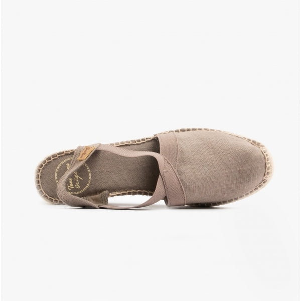 Toni Pons TER Womens Wedge Espadrille Sandals Taupe