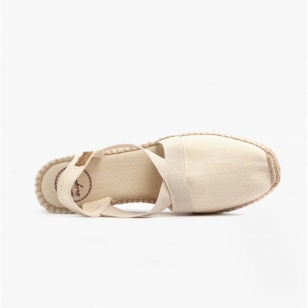 Toni Pons TER Womens Wedge Espadrille Sandals Ecru