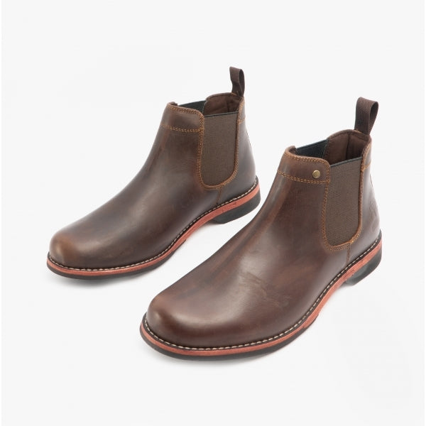Woodland M031GB Mens Leather Chelsea Boots Brown