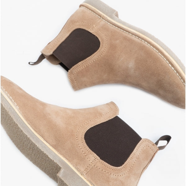 Hush Puppies SHAUN Mens Suede Chelsea Boots Sand