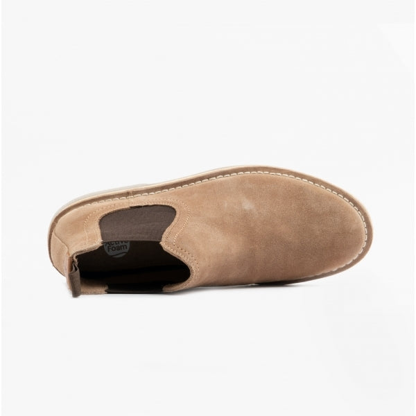 Hush Puppies SHAUN Mens Suede Chelsea Boots Sand