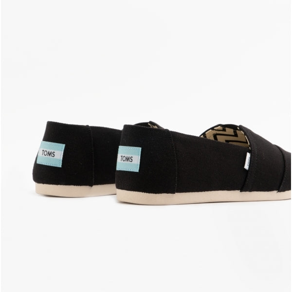 TOMS ALPARGATA Mens Canvas Espadrilles Black/Chevron