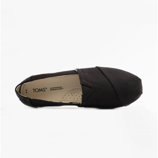 TOMS ALPARGATA Womens Cotton Espadrille Black