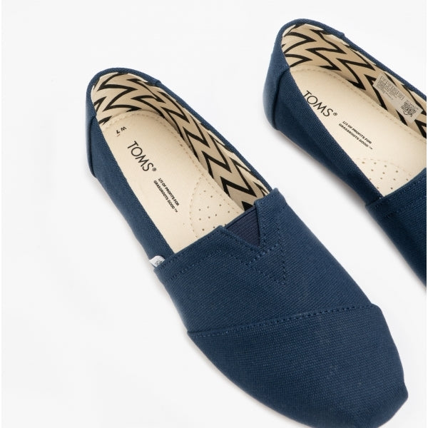 TOMS ALPARGATA Womens Cotton Espadrille Navy