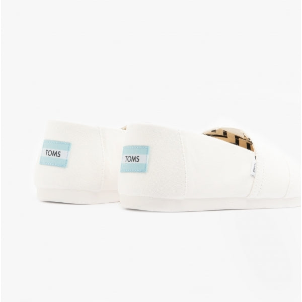 TOMS ALPARGATA Mens Canvas Espadrilles White