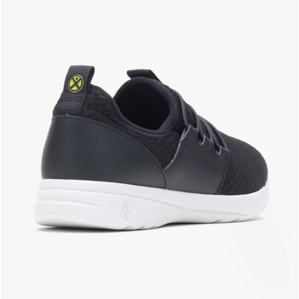 Hush Puppies GOOD Womens Recycled Mesh Slip-On Trainers Black/White