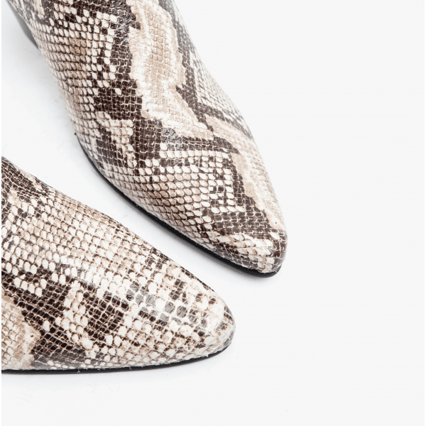 Club Cubano McCARTNEY Mens Leather Winklepicker Cuban Heel Boots Python