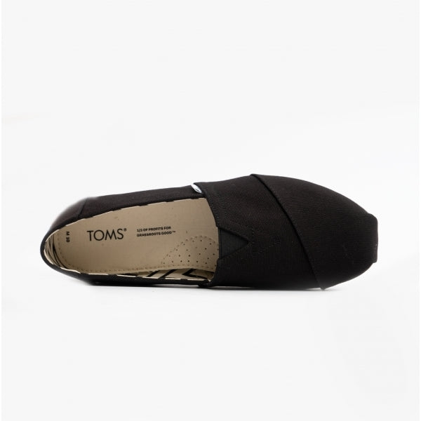 TOMS ALPARGATA Mens Canvas Espadrilles Black