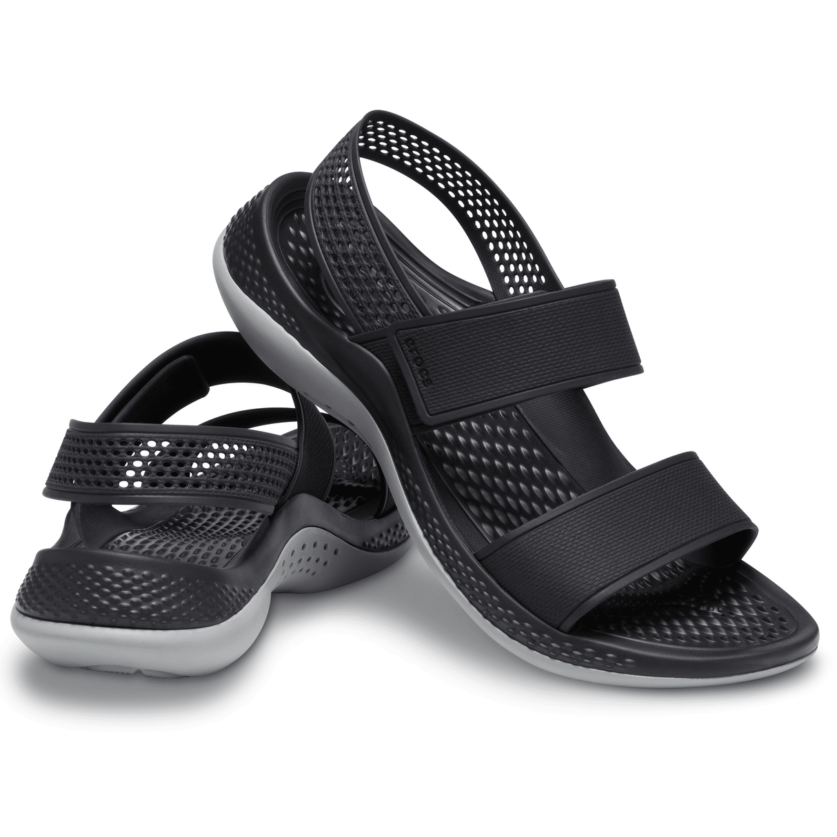 Crocs 206711-02G LITERIDE 360 SANDAL Womens Sandals Black/Light Grey