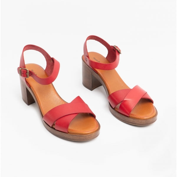 Hush Puppies GEORGIA Womens Leather Sandals Red