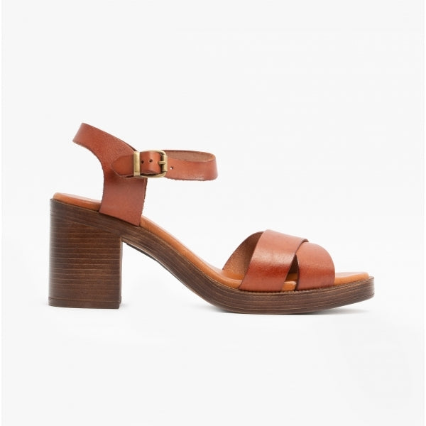 Hush Puppies GEORGIA Womens Leather Sandals Tan