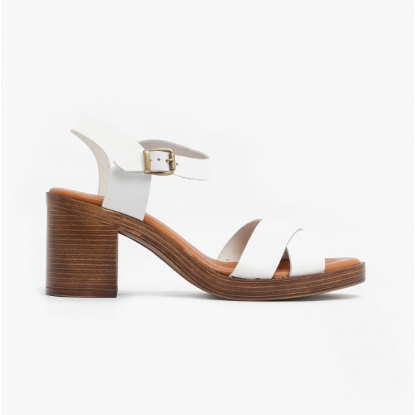 Hush Puppies GEORGIA Womens Leather Sandals White