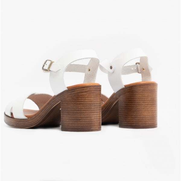Hush Puppies GEORGIA Womens Leather Sandals White