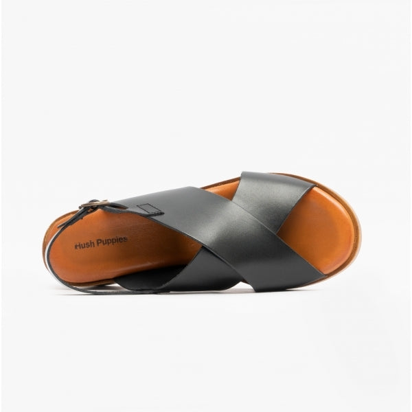 Hush Puppies GABRIELLE Womens Leather Sandals Black