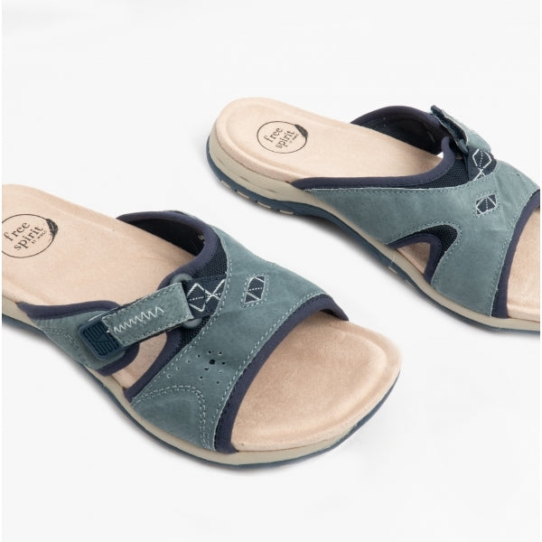 Free Spirit WICKFORD 2 Womens Touch Fasten Sandals Navy