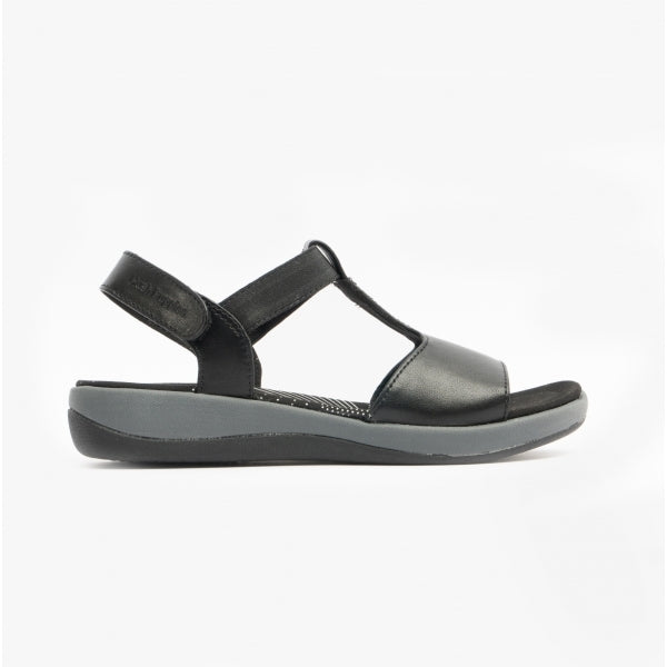 Hush Puppies SYLVIE Womens Leather Sandals Black