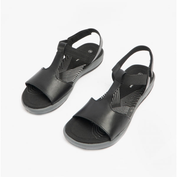 Hush Puppies SYLVIE Womens Leather Sandals Black