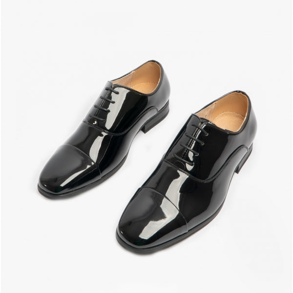 Goor DESMOND Mens Square Toe Patent Dress Shoes Black Patent