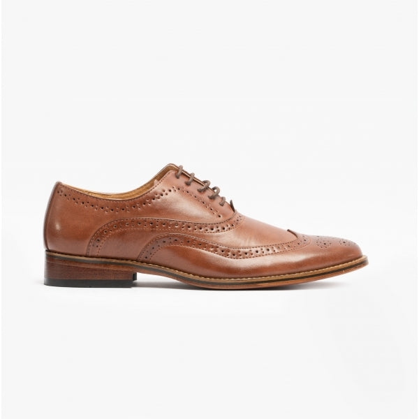 Goor MASON Mens Wingtip Brogues Brown