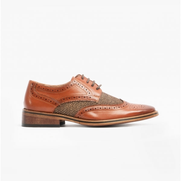 Goor DANIEL JNR Boys Lace Up Brogues Tan