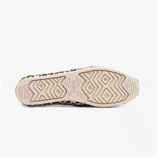 TOMS ALPARGATA Womens Canvas Espadrilles Beige/Leopard