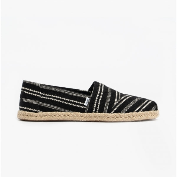 TOMS ALPARGATA ROPE Womens Cotton Espadrille Black