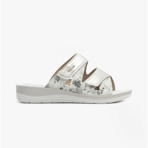 Rohde 1361 Womens Slip-On Mule Sandals White