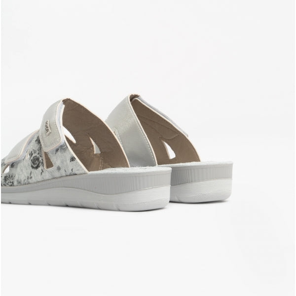 Rohde 1361 Womens Slip-On Mule Sandals White