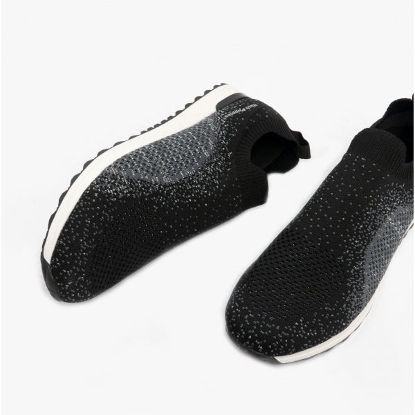 Hush Puppies ENNIS Womens Slip-On Trainers Black