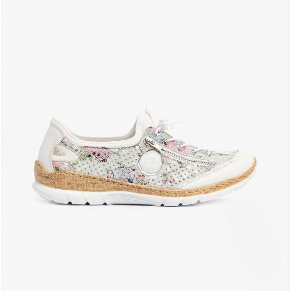 Rieker N42V1-90 Womens Trainers White/Multi