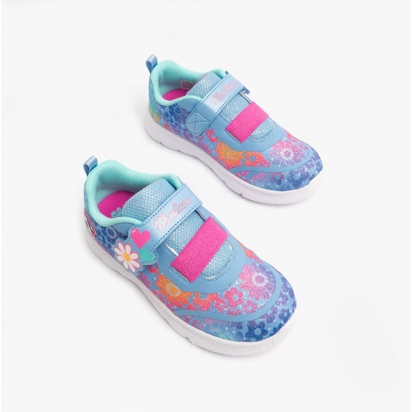 Skechers 302717N/BLMT COMFY FLEX 2.0 - DANCING DAISY Girls Trainers Blue/Multi
