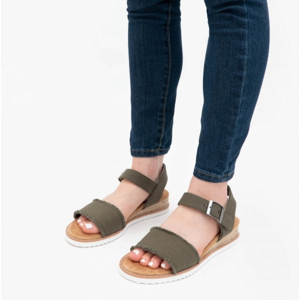 Skechers 113541/OLV DESERT KISS-ADOBE PRINCESS Womens Strap Sandals Olive