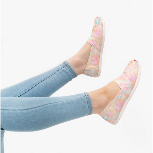 TOMS ALPARGATA Womens Canvas Espadrille Pink Swirl