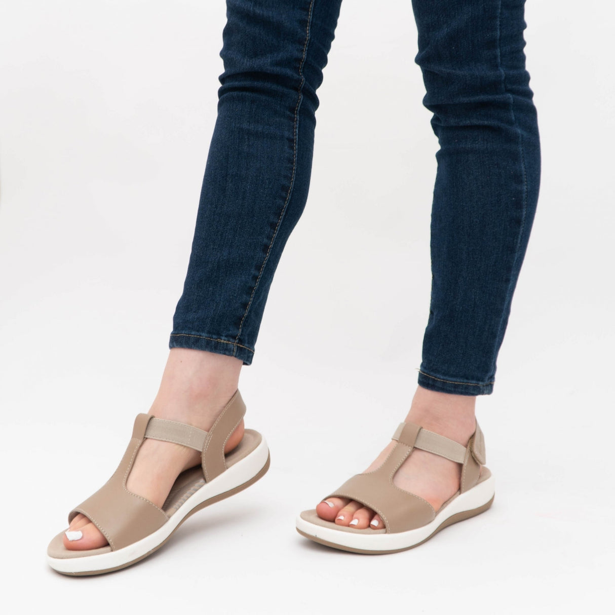 Hush Puppies SYLVIE Womens Leather Sandals Taupe