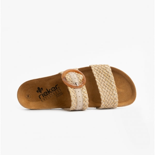 Rieker V8091-60 Womens Sandals Beige