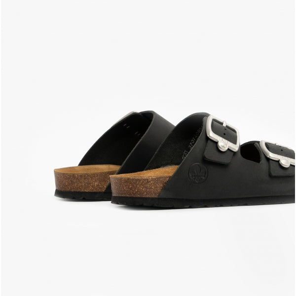 Rieker V8084-00 Womens Sandals Black