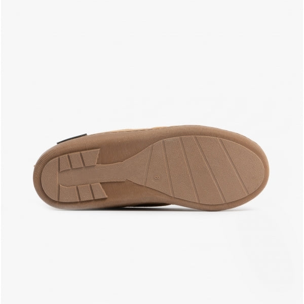 Hush Puppies LINUS Mens Suede Moccasins Tan