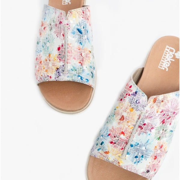 Rieker V5054-90 Womens Sliders Floral/Multi