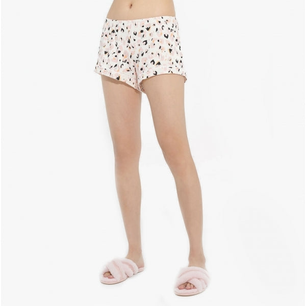 UGG AMELIA II Womens Pyjama Set Cream Painted Leopard