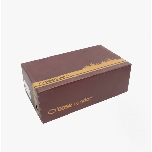 Base London WOBURN Mens Polished Leather Brogue Shoes Black