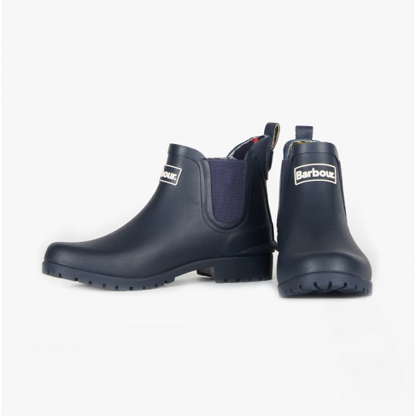 Barbour WILTON Womens Chelsea Wellington Boots Navy