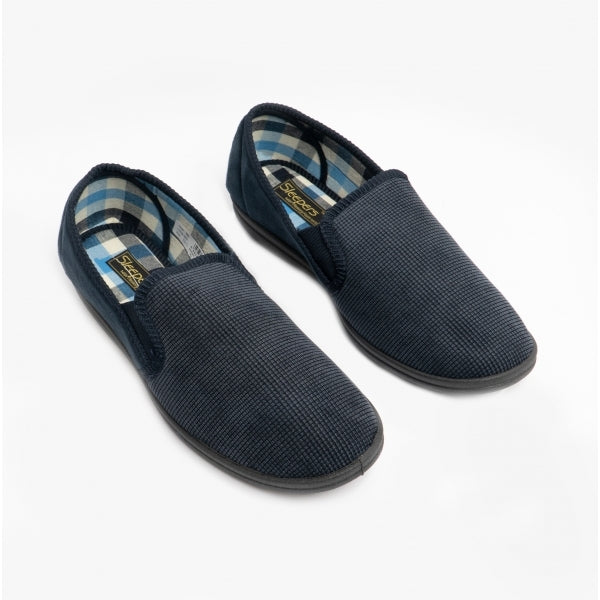 Sleepers HARRY Mens Wide Fit Slippers Navy