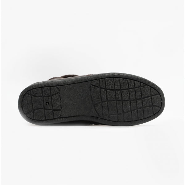 Zedzzz IVOR Mens Full Slippers Brown